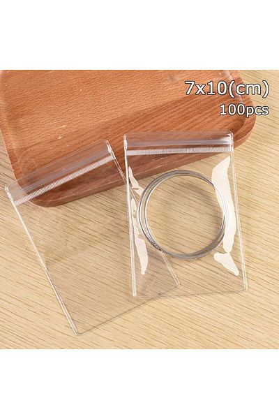 Choice 7x10cm 100pcs Dustproof PVC Self Sealing Plastic Jewelry Zip Lock Bags Reclosable Thick Transparent