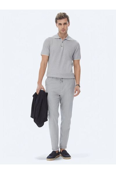 Kip Gray Casual Cotton Blended Jogging Fit Trousers