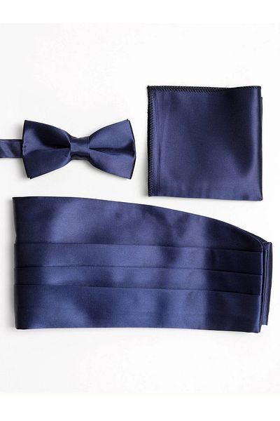 Kip Bow Tie Navy Blue Belt Set