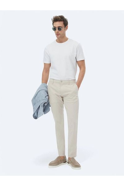 Kip Mink Woven Slim Fit Casual Trousers