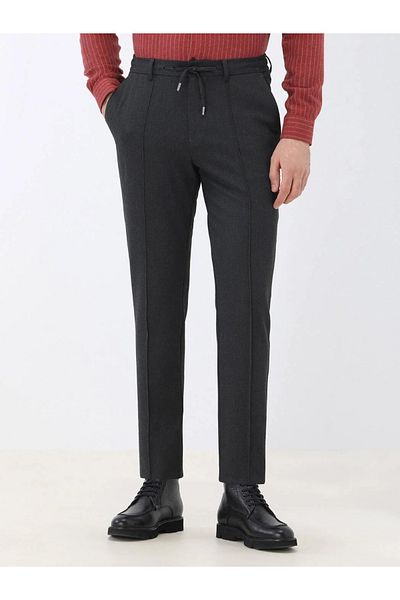 Kip Anthracite Woven Jogging Fit Casual Trousers