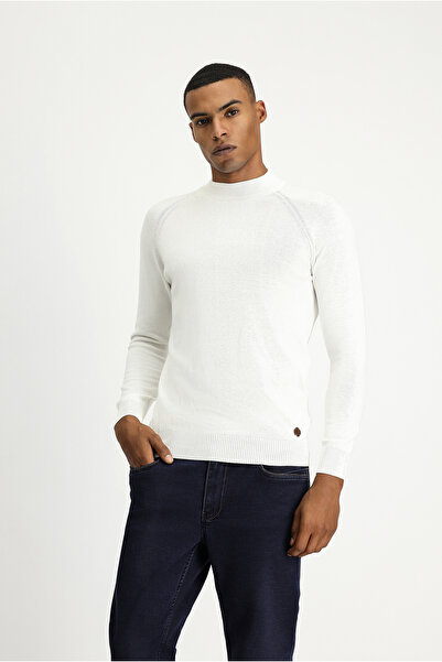 Kiğılı Bato Yaka Slim Fit Dar Kesim Pamuklu Triko Kazak