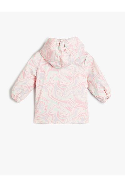 Koton Hooded Raincoat Cotton Lined Waterproof Covered with Pockets
