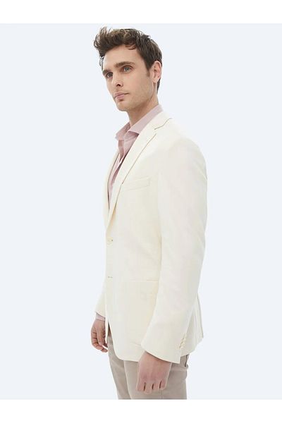 Kip Πλεκτό μπουφάν Modern Fit Ecru