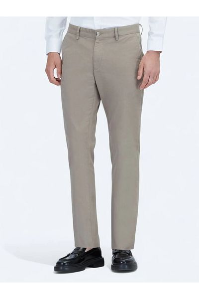 Kip Mink Plain Woven Regular Fit Casual Cotton Blended Pants
