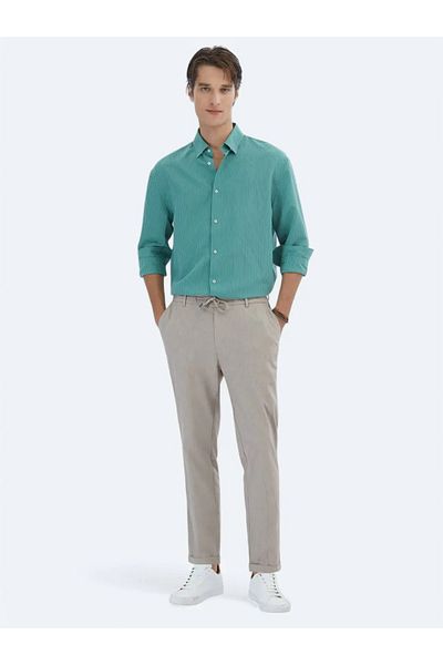 Kip Παλαιωμένο πουκάμισο Nil Green Oversize Fit