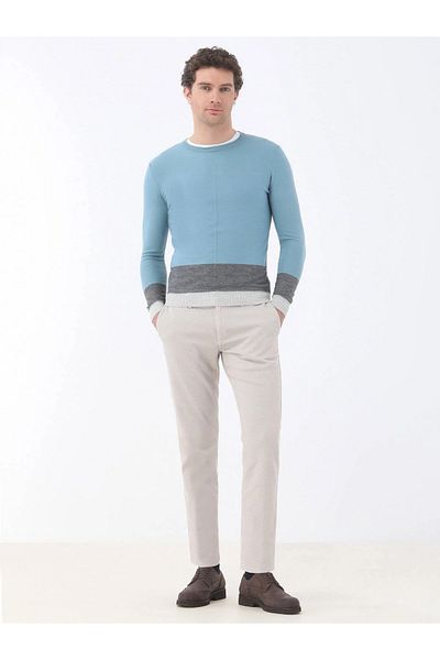 Kip Mint Crew Neck Wool Blended Sweater Sweater