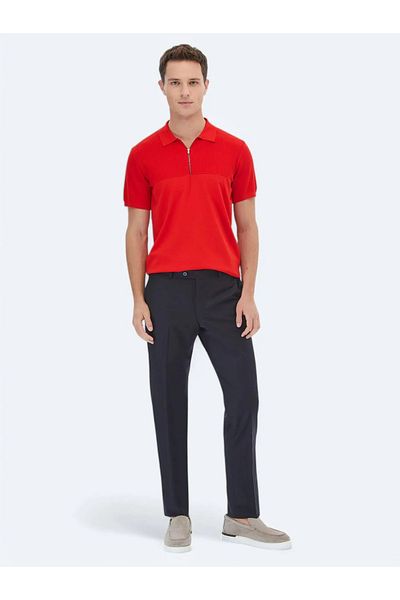 Kip Pomegranate Flower Polo Collar Jacquard Knitwear