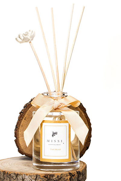 Missi 110 ml Silindir Şişe Dark Wood Bambu Çubuklu Oda Kokusu