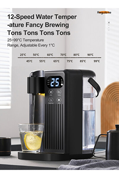 ET-LIFE Water Dispenser,Countertop Instant Hot Water Filter Dispenser,3L,Temp Safety Lock,for Home Offices