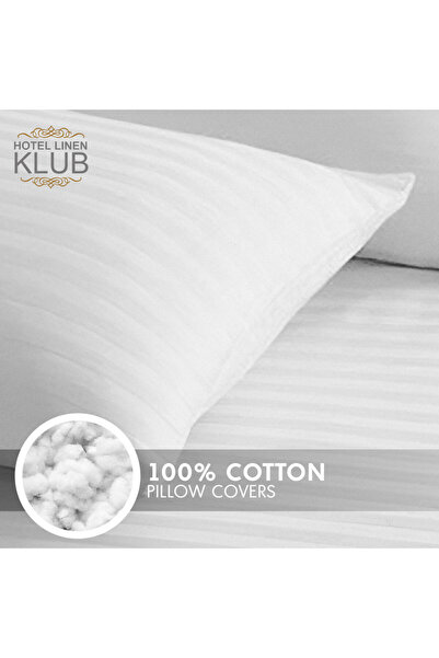 Hotel Linen Klub 2-Piece 100% Cotton Sateen Pillowcase (50x75cm) – Silky Soft Feel Like Satin, Hotel-Quality Bedding
