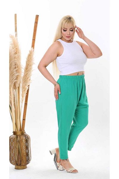 ViolettaXL Women's Plus Size Loose Cut Woven Pants