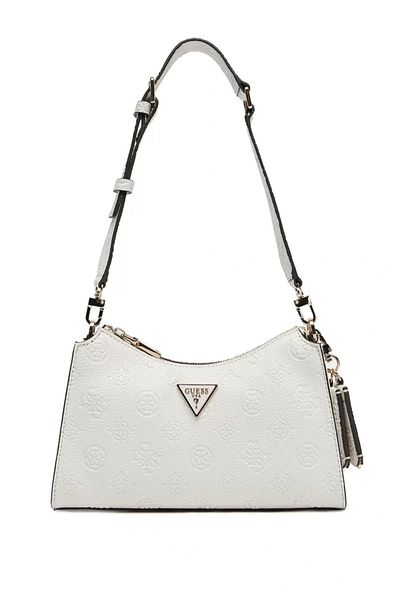 Guess Cresıdia Top Zip Shoulder Bag Women's White Shoulder Bag Hwpg9349180-Off