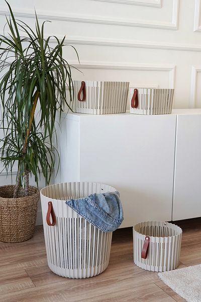 EVLE Σετ καλάθι Flexion, 4 τεμαχίων, Κρέμα