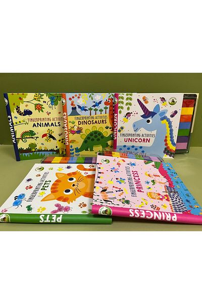 TURTLEKİDS Turtle Kids Series of 5 - Comfortable Fingerprinting Activities