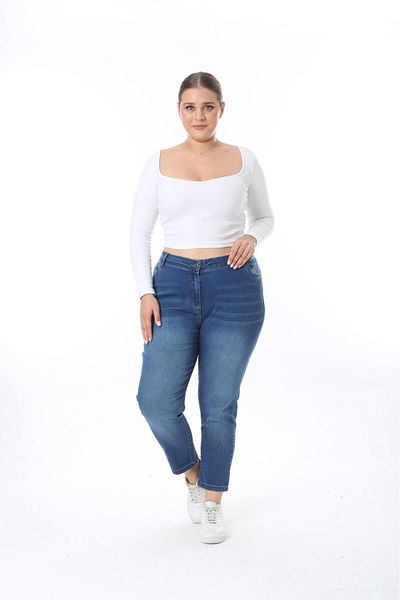EYLÜL BUTİK WOMEN'S LARGE SIZE ANKLE-Length PANT