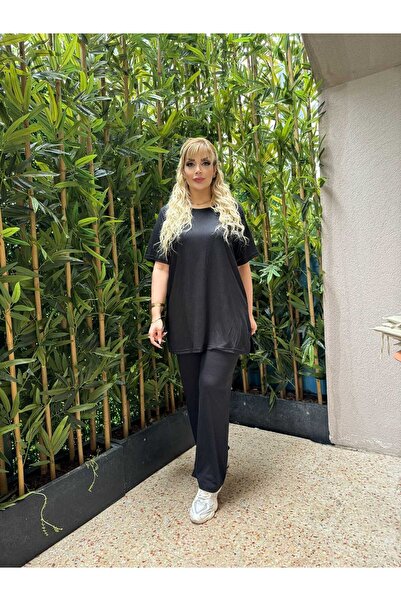 ViolettaXL Women's Plus Size Slitted Flexible Twist Suit