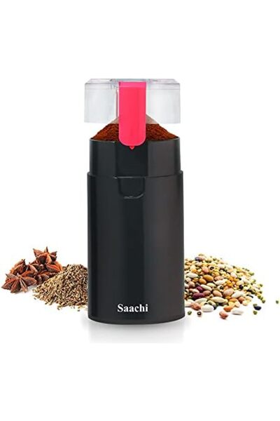 SAACHİ مطحنة قهوة NL-CG-4969 بقوة 150 واط مع كوب وشفرة من الفولاذ المقاوم للصدأ، سعة 50 غرام