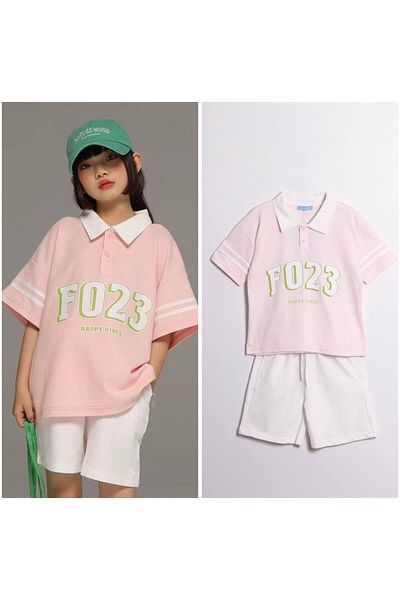 2kids2mom Laciel Paris Polo Neck T-Shirt and Shorts Bottom Top Set
