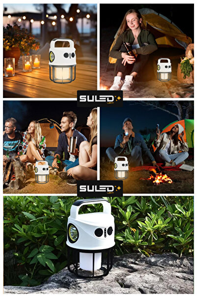 SULED Light Pro2 Işıldak Profesyonel Kamp Lambası ve Fener Şarjlı USB Powerbank Özellikli