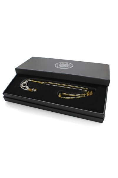 Tesbihane Устойчиви на потъмняване метални мъниста с пискюл, жълти, огнени, кехлибарени