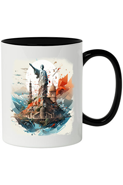 StoryGift Romania Cana Cu Statuie, Monument, Stanci, Munte, Cladiri, Padure, Multicolor 330 Ml, Ce, Cu ,stg