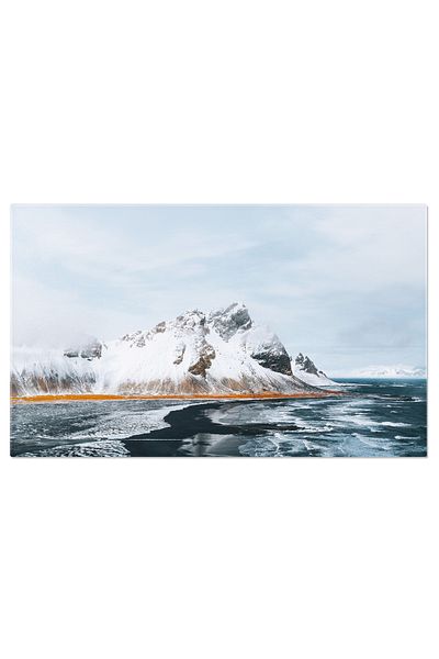 StoryGift Romania Tablou Canvas - Plaja Cu Nisip Negru, Islanda Si Fotografie Din Drone