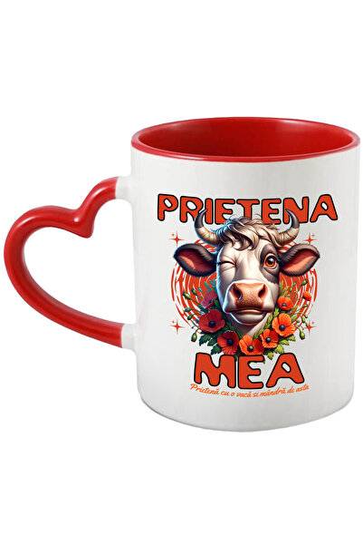 StoryGift Romania Cana Prietena Mea Vaca Prietenie Adevarata, 330ml, Ceramica...