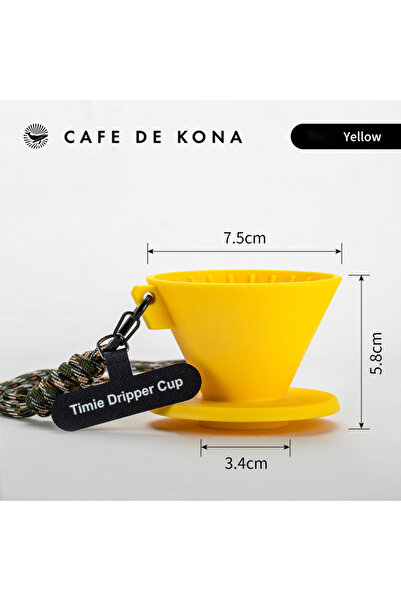 Choice <200ml YELLOW CAFEDE KONA MINI Three In One Coffee Tasting Cup Fashionable Portable Coffee Filter Cu