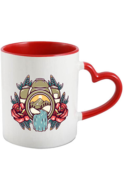 StoryGift Romania Cana Cu Aparat Foto, Cascada, Munte, Flori, Frunze, Soare, ...