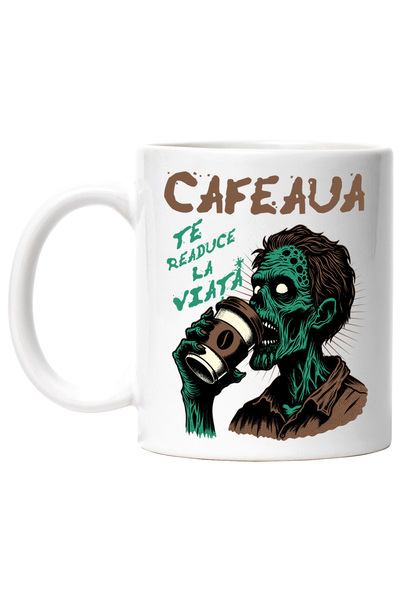 StoryGift Romania Cana Cafeaua Te Readuce La Viata Zombie Cu Cafea, 330ml, Ce...