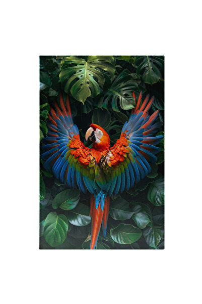 StoryGift Romania Tablou Canvas: Aripi De Papagal În Culori Fanteziste Ateriz...