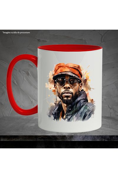 StoryGift Romania Mug With Kendrick Lamar, Musician, Rapper, Celebrity, Multicolor 330 ml, Ceramics, With ,STG