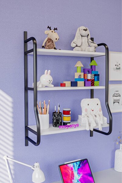 Morpanya Rafy çocuk odası oyuncak raf oyuncak dolabı oyun odası raf beyaz