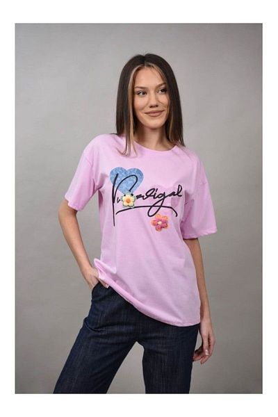 Cocco Rossa TWO HEARTS CASCARE T-SHIRT Pink M-L