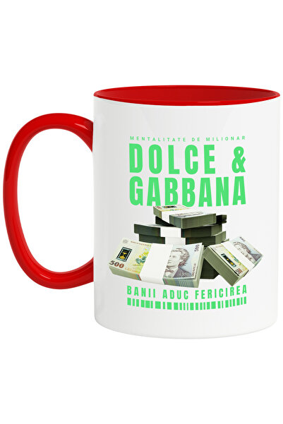 StoryGift Romania Cana _dolce & Gabbana_ - Banii Aduc Fericirea, 330ml, Ceram...