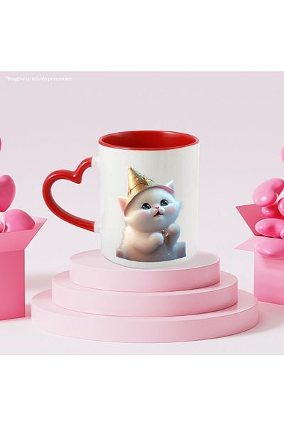 StoryGift Romania Mug With Cat in Helmet, Birthday, Animals, Gift, Ceramic, 330ml, with Handle, With, STG