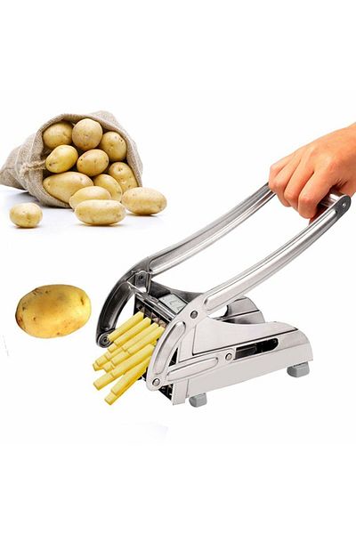 MACVI Aparat de Feliat Cartofi si Legume, Macvi® , din Inox, Forma Unica pentru Taiere Rapida si Preciza