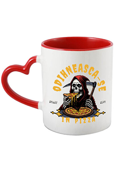 StoryGift Romania Cana Moartea Cu Coasa Mancand Text Odihneasca-se In Pizza, ...