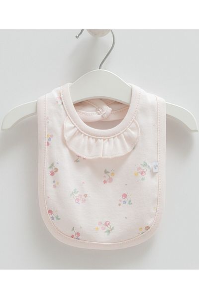 Caramell 3-Piece Baby Bib (Compatible for 0-12 Months Babies) 3-Piece Bib 100% Cotton Baby Bib Pink Color