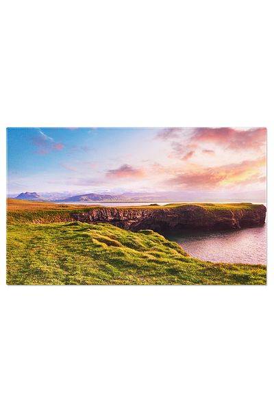 StoryGift Romania Tablou Canvas: Dyrhólaey In Islanda - Peisaj Spectaculos Cu Stanci
