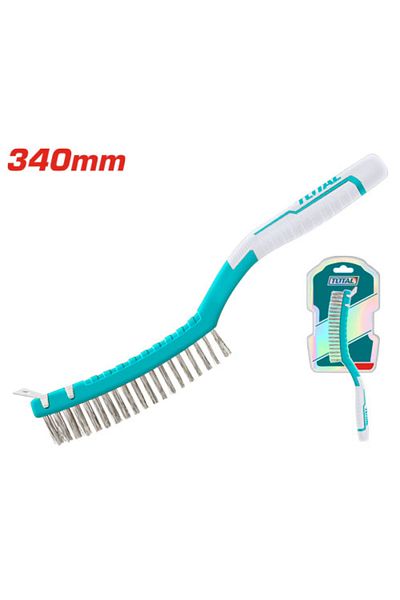 TOTAL 340mm plastic handle iron brush