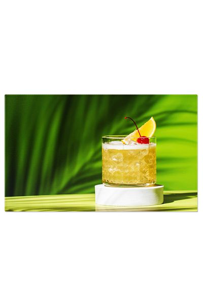 StoryGift Romania Tablou Canvas Cocktail Whiskey Aromat, Bauturi Racoritoare La Bar