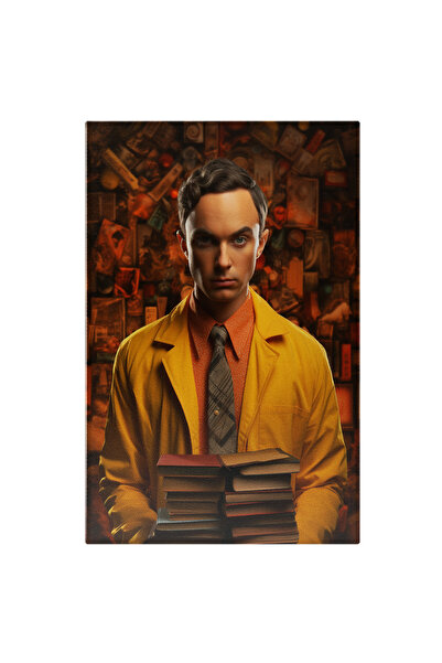 StoryGift Romania Tablou Canvas: Un Barbat Tinand Doua Teancuri Cu Carti In M...