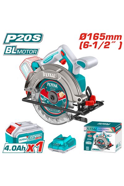 TOTAL 20v 6-1/2" Battery Wood Chipper, One Battery and Charger