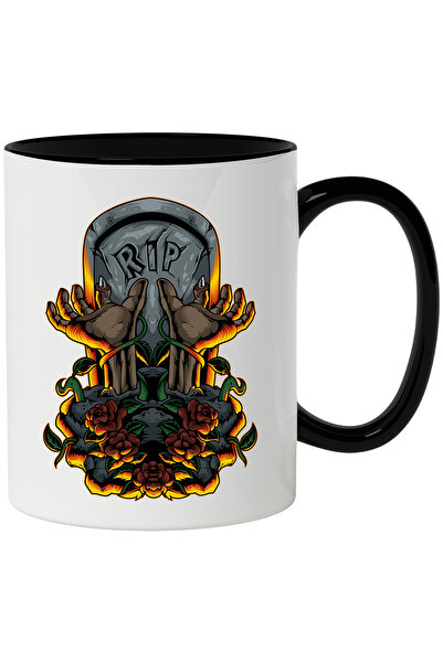 StoryGift Romania Cana Cu Zombie, Mormant, Piatra, Maini, Plante, Flori, Horr...