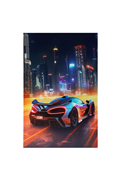 StoryGift Romania Tablou Canvas: Masina Mclaren Vazuta Din Spate - Strada Noa...