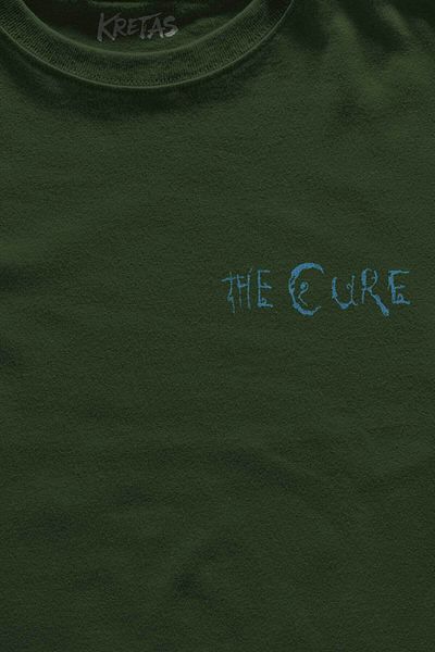 Kretas Χακί μπλουζάκι The Cure Robert Smith Vintage κοντομάνικο μίνιμαλ μπλουζάκι Unisex μπροστά