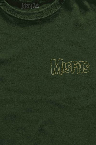 Kretas Μπλουζάκι Unisex Χακί The Misfits Legacy Of Brutality Πανκ Ροκ Μουσική Μίνιμαλ μπλουζάκι με στάμπα μπροστά