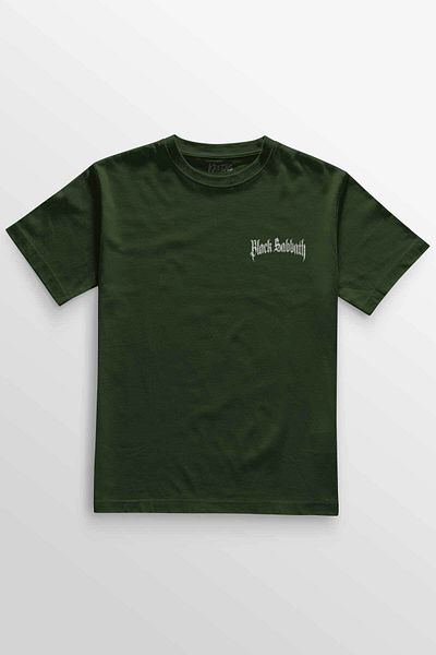Kretas Μπλουζάκι Unisex Χακί Μαύρο Sabbath Ροκ Μουσική Ozzy Metal Music Bat Μίνιμαλ μπλουζάκι με στάμπα μπροστά